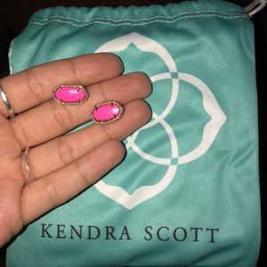 Hot pink Kendra Scott earrings